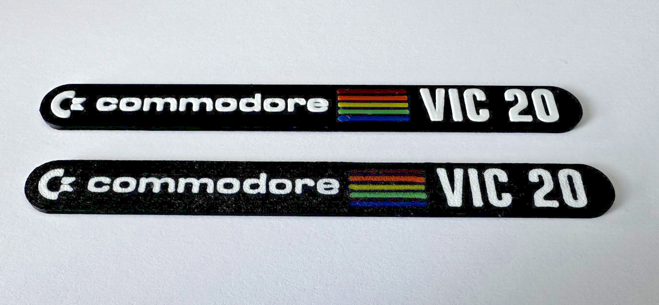 Commodore VIC 20 Case Badge and Power Label